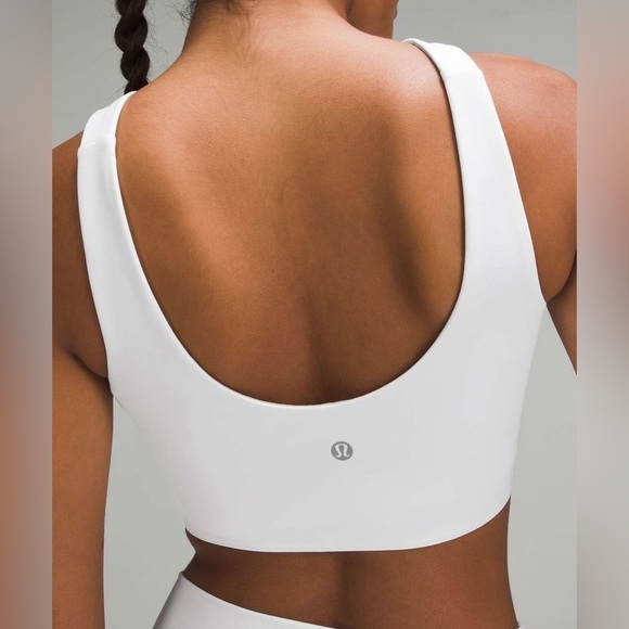 Lululemon SmoothCover Front Cut-Out Yoga Bra in White size 8 - Picture 4 of 11